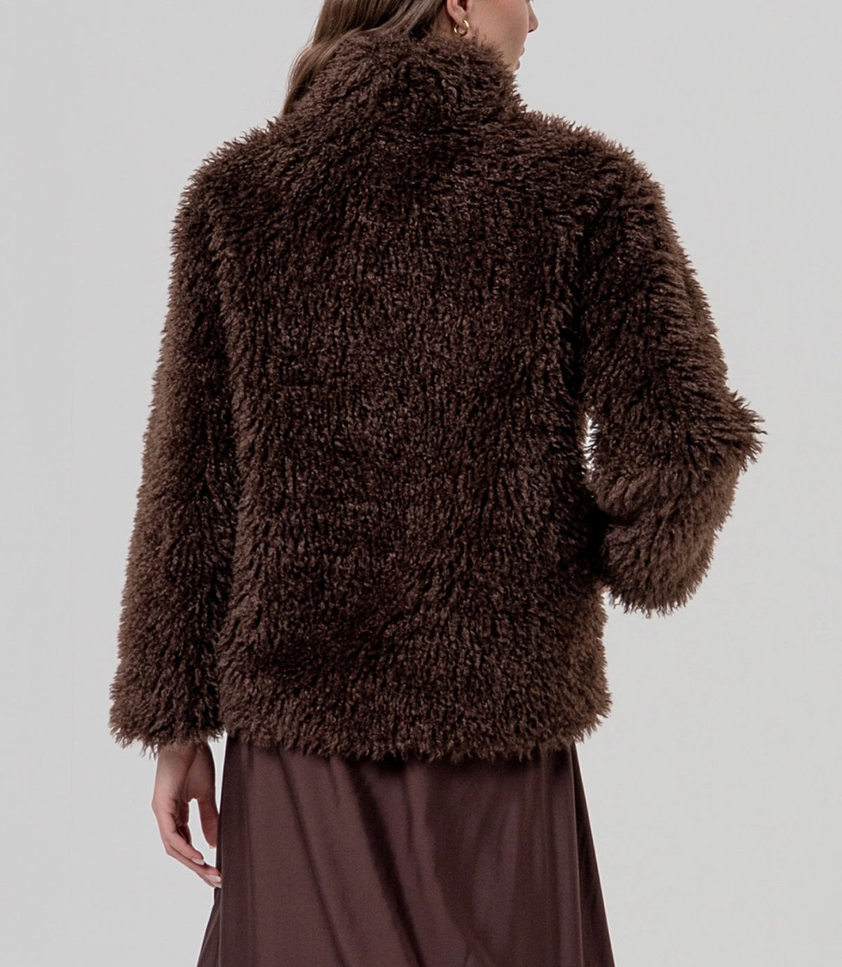 Cappotto in pelliccia con collo alto Surkana