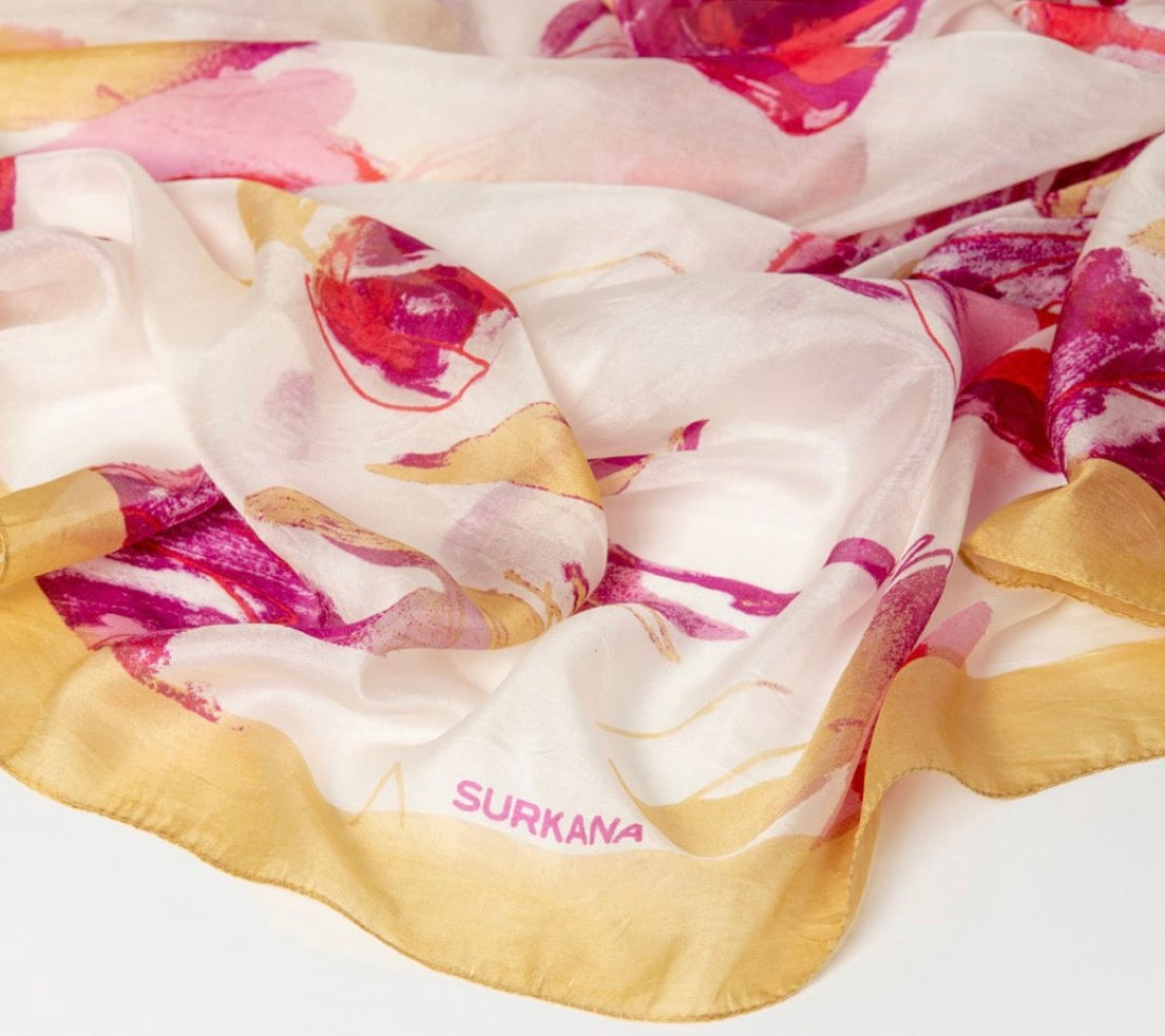 Foulard quadrato stampato Surkana