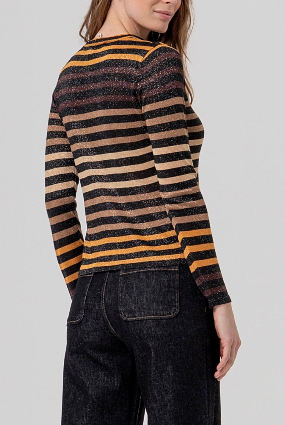 Maglione girocollo a righe Surkana