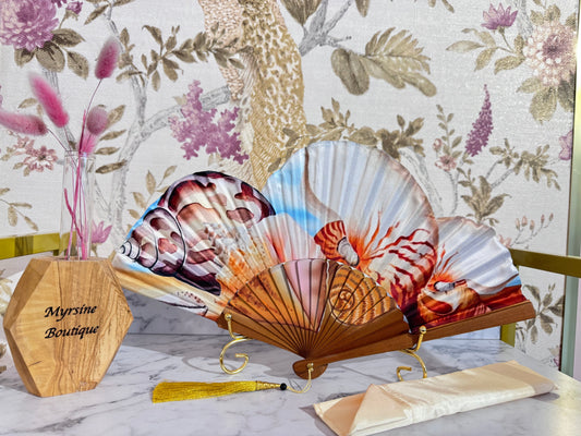 Ventaglio Seta Conchiglie