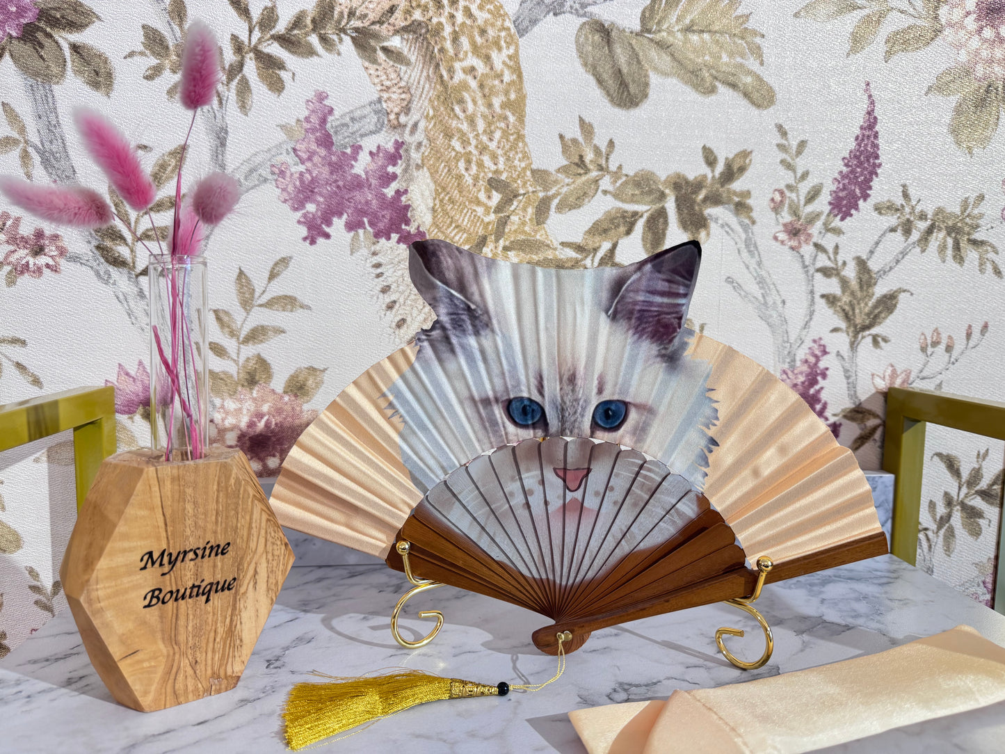 Ventaglio Seta Gatto