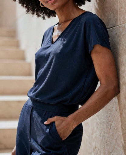 T-shirt senza maniche con scollo a V Surkana