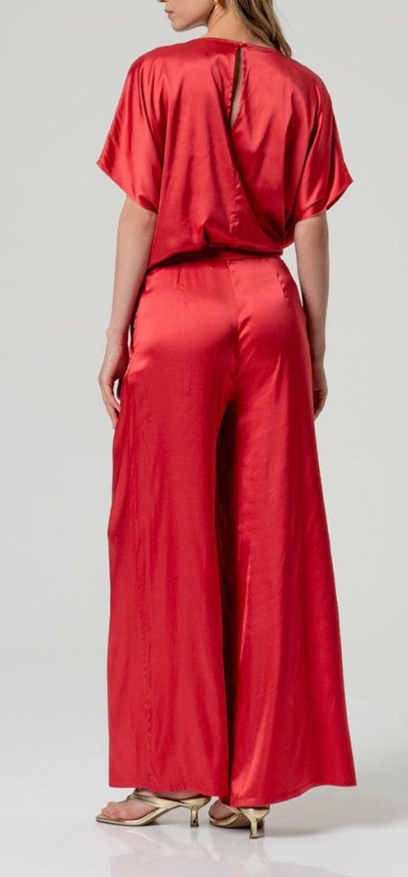 Pantaloni larghi Rosso Surkana