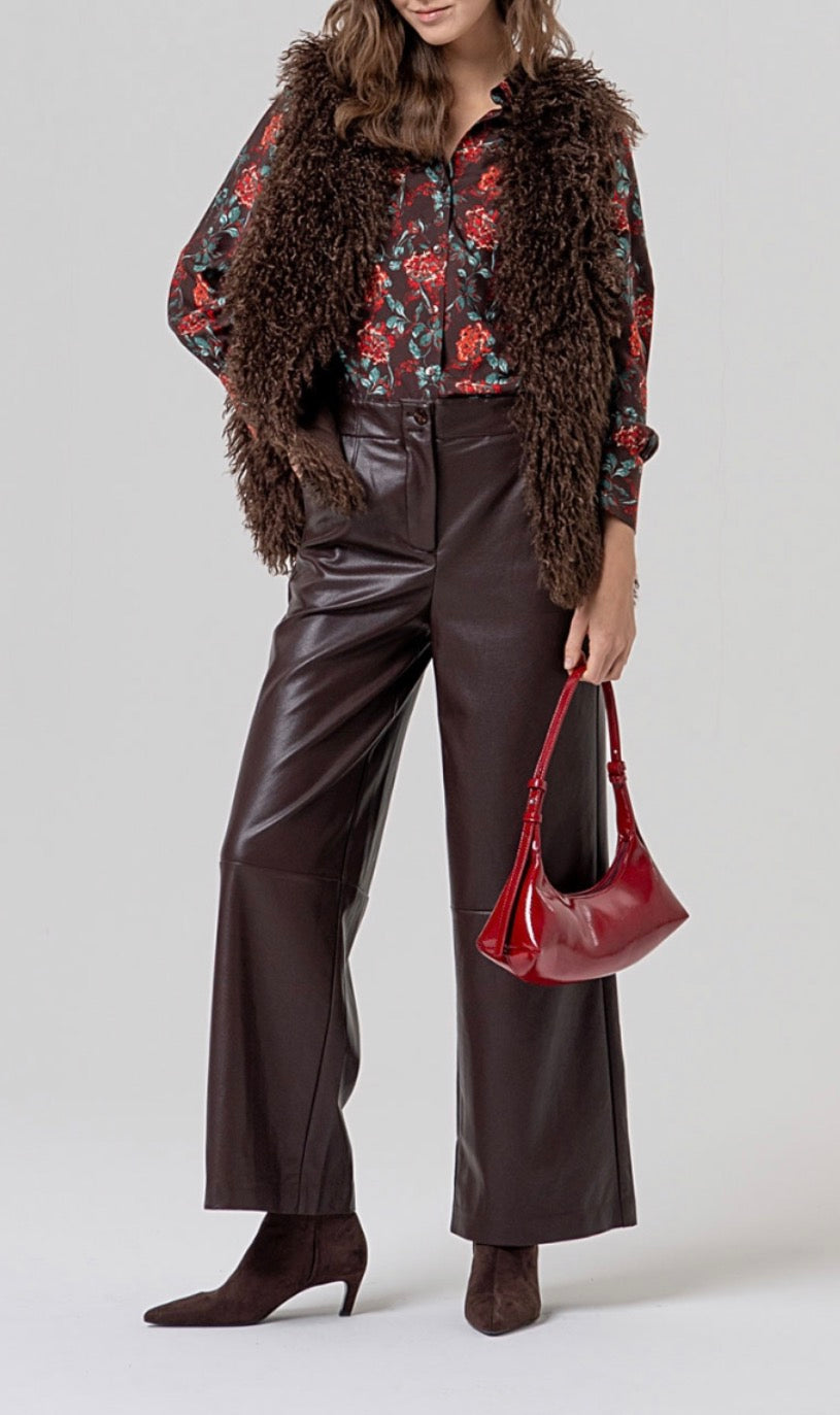Gilet in pelliccia a pelo lungo Surkana