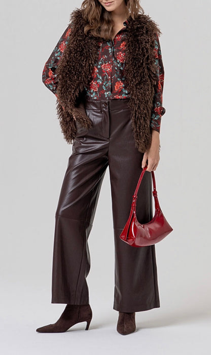 Gilet in pelliccia a pelo lungo Surkana