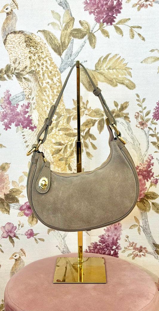 Borsa mezzaluna camoscio