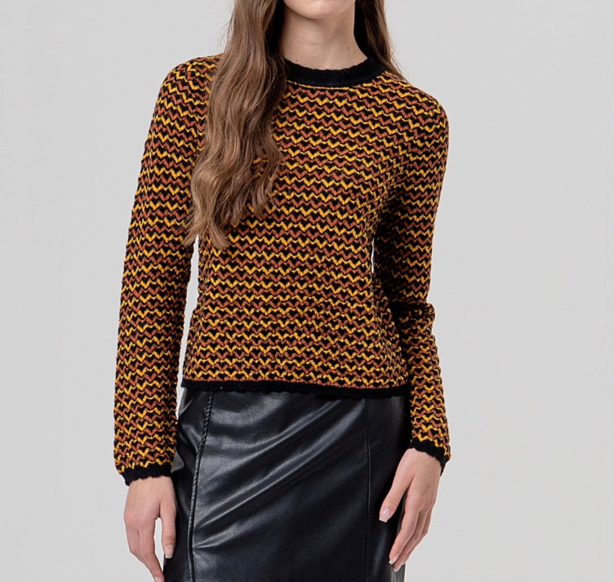 Maglione girocollo a zig zag Surkana