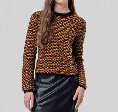 Maglione girocollo a zig zag Surkana
