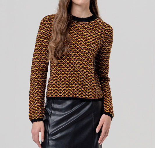 Maglione girocollo a zig zag Surkana