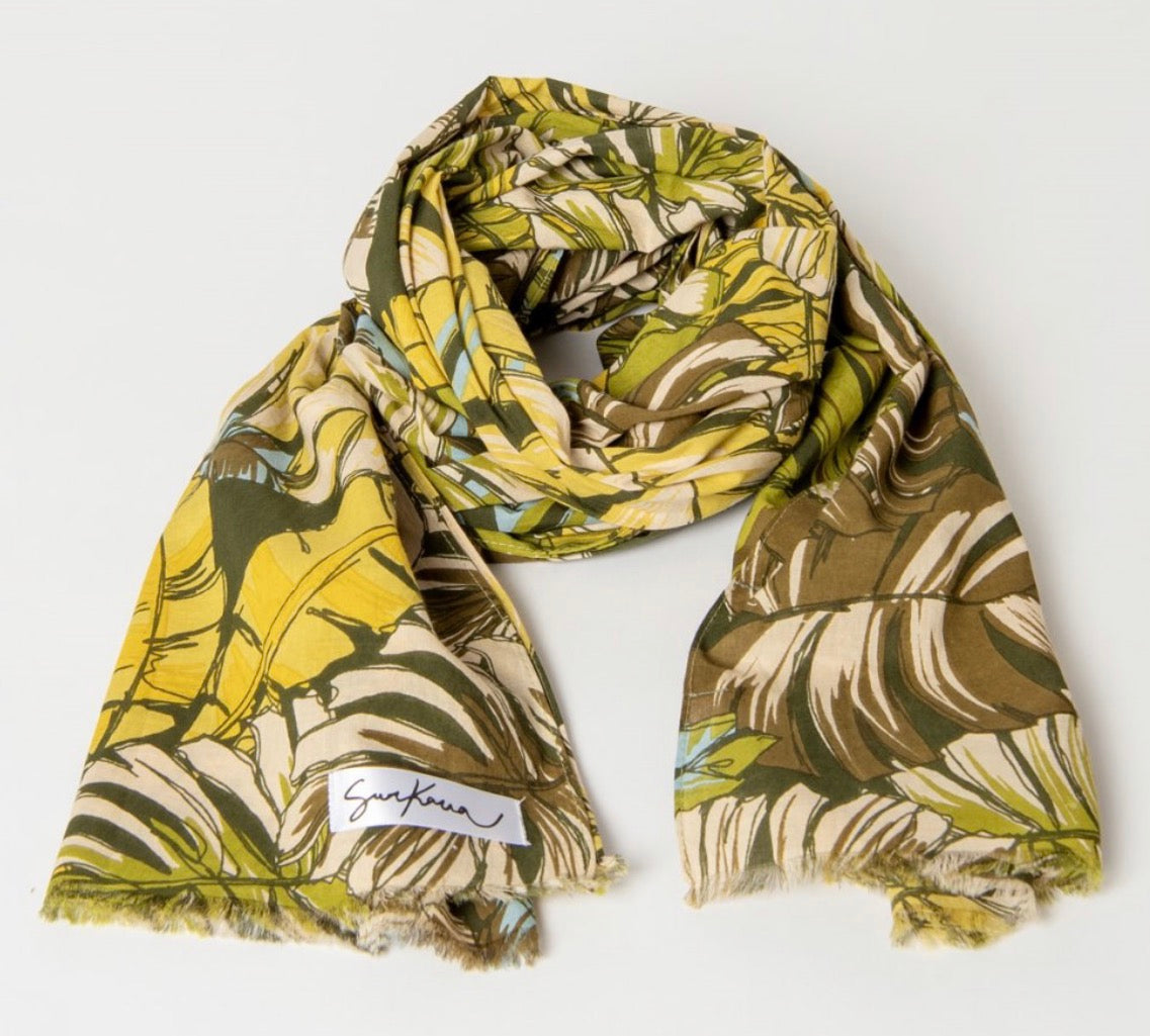 Foulard rettangolare stampato Surkana