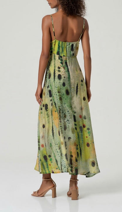 Vestito a spalline con scollo a V Surkana