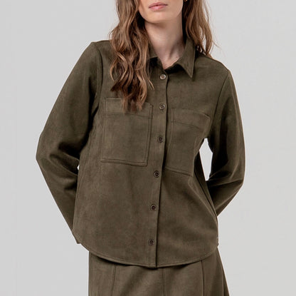 Camicia effetto camoscio Surkana