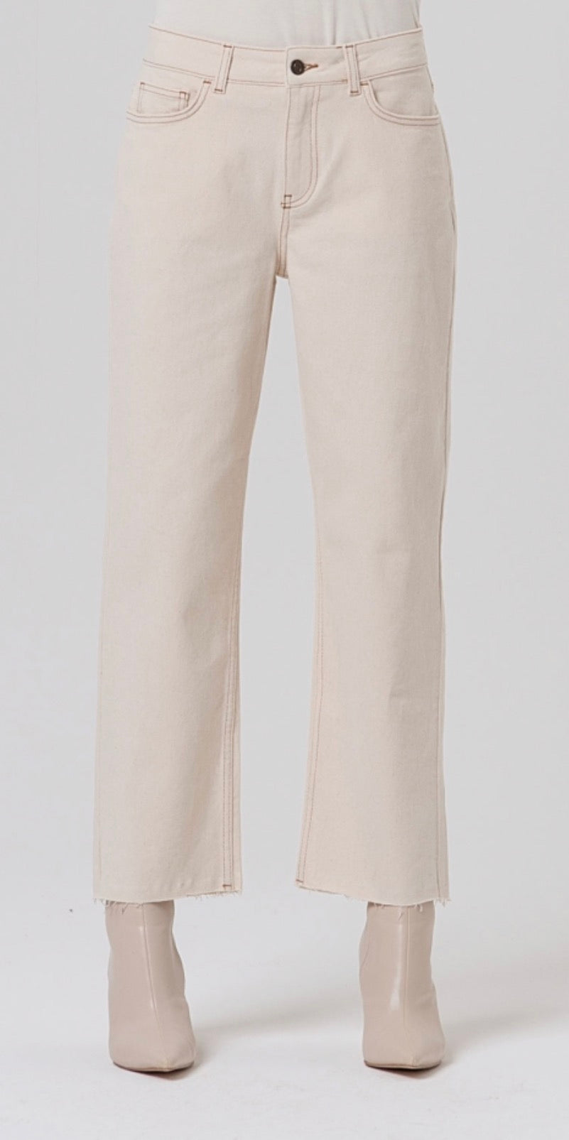 Jeans dritti con orlo sfrangiato Surkana