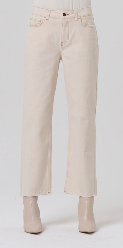 Jeans dritti con orlo sfrangiato Surkana