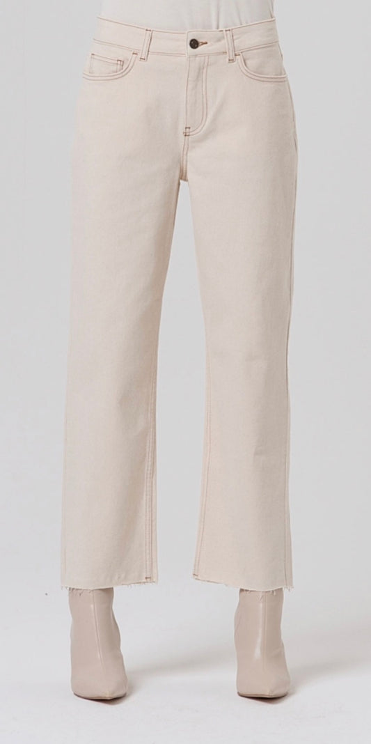 Jeans dritti con orlo sfrangiato Surkana