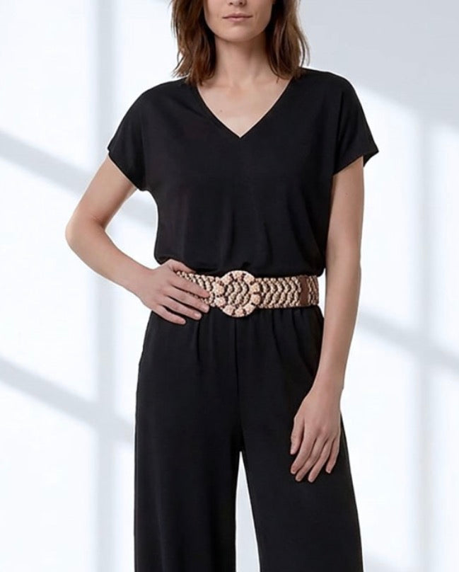 T-shirt maniche corte con scollo a V Surkana