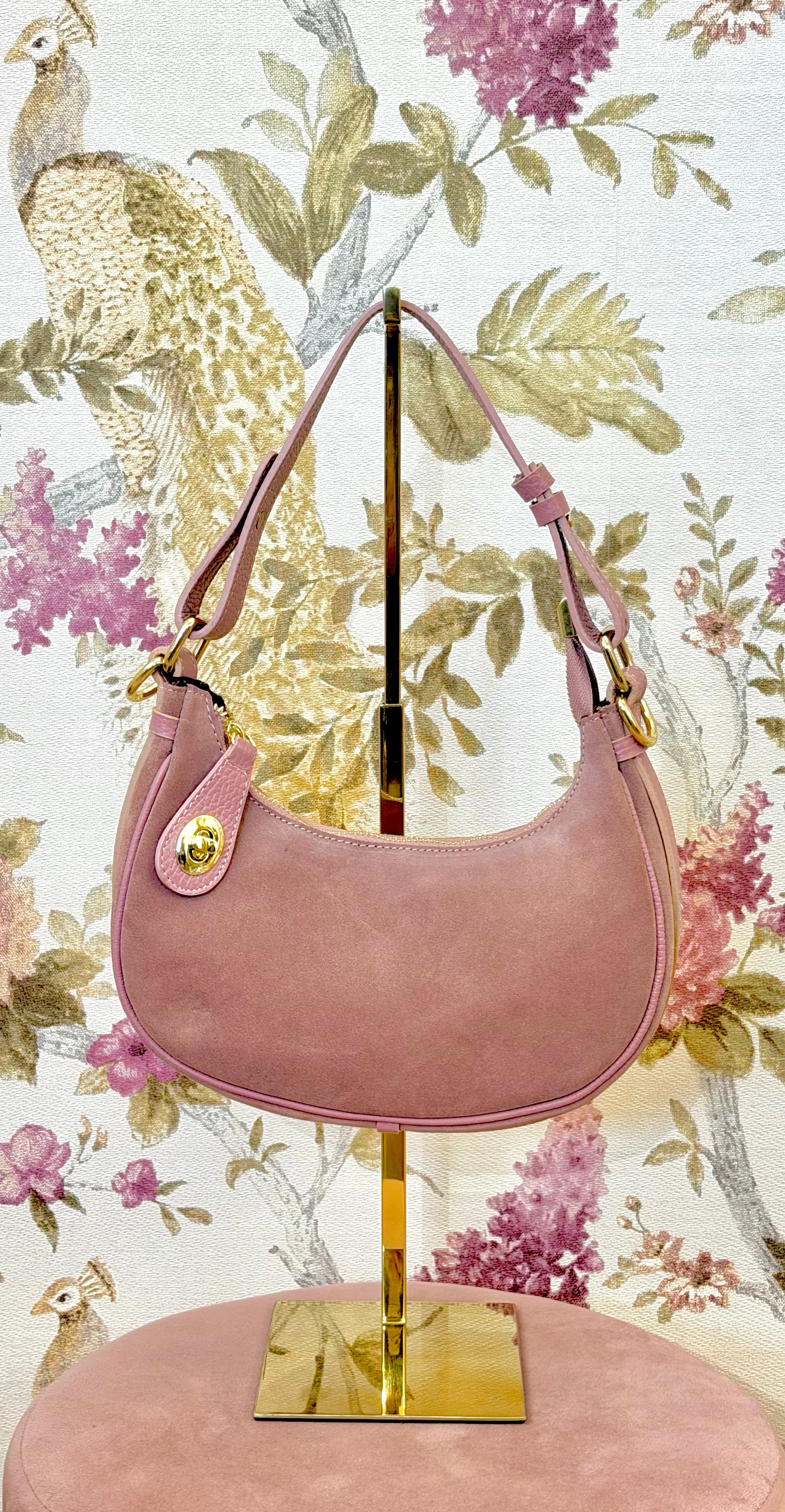 Borsa mezzaluna camoscio