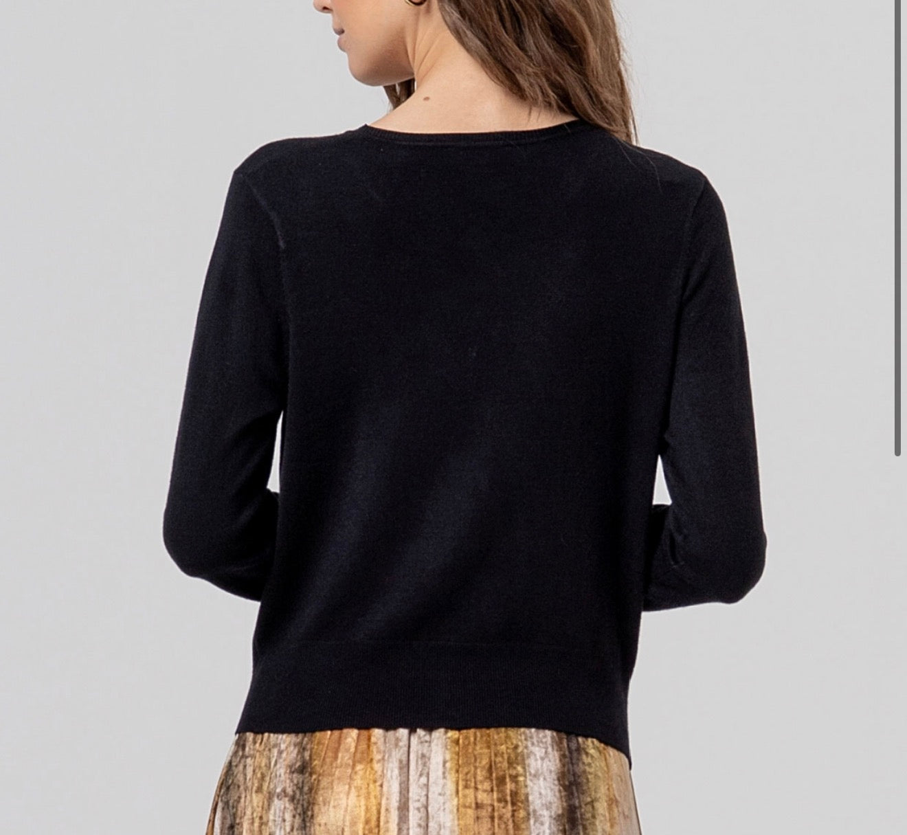 Cardigan in maglia con collo tondo Surkana