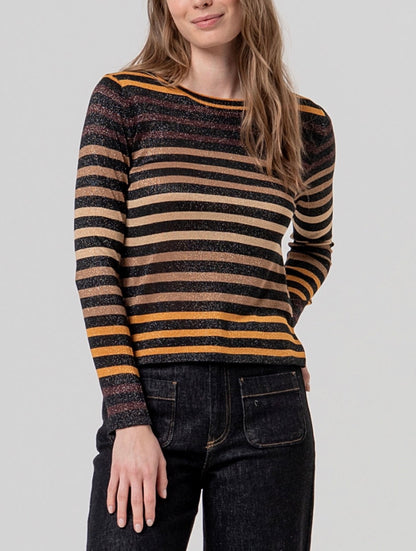 Maglione girocollo a righe Surkana