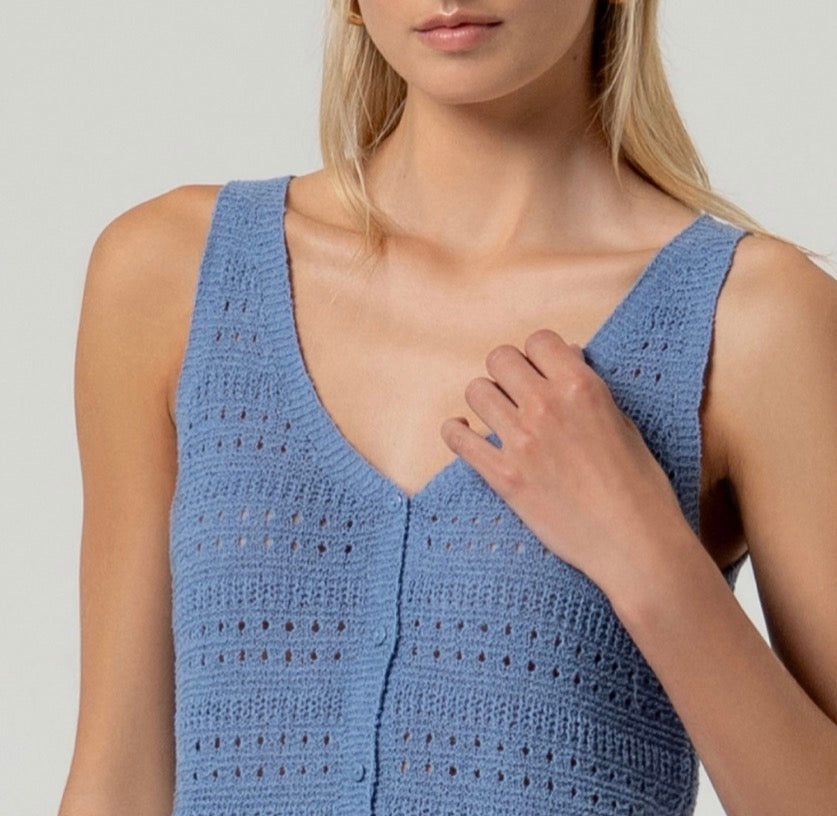 Gilet con scollo a V e bottoni Surkana