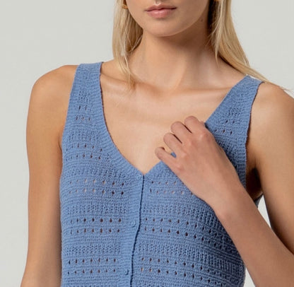 Gilet con scollo a V e bottoni Surkana