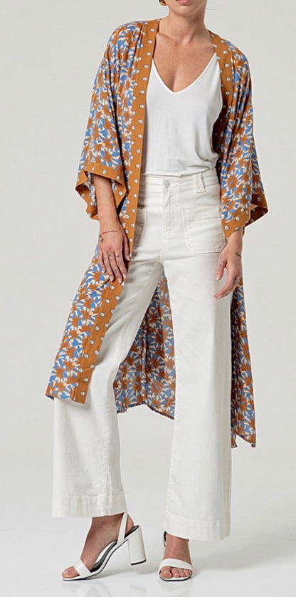 Kimono fluido con cintura Surkana