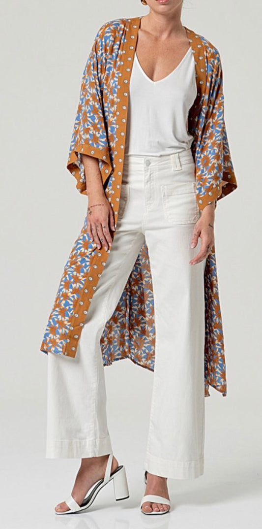 Kimono fluido con cintura Surkana