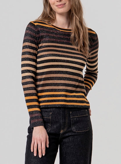 Maglione girocollo a righe Surkana
