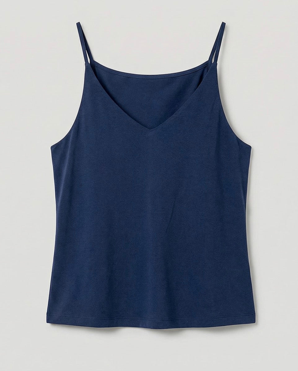 Top a spalline con scollo a V Surkana