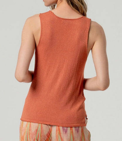 Top a spalline con scollo a V Surkana