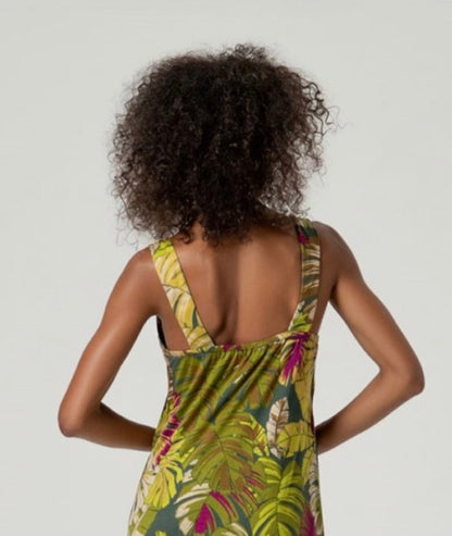 Vestito a spalline lungo Verde