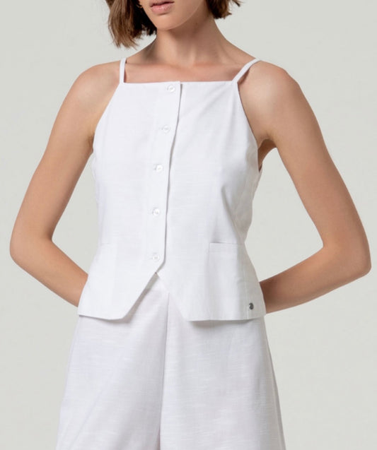 Top con bottoni Surkana