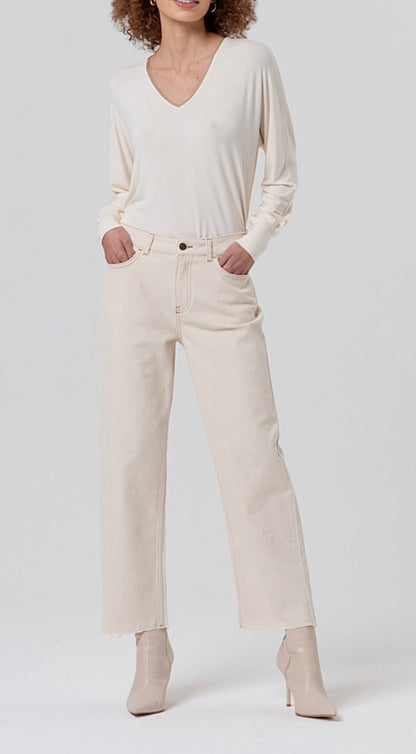 Jeans dritti con orlo sfrangiato Surkana