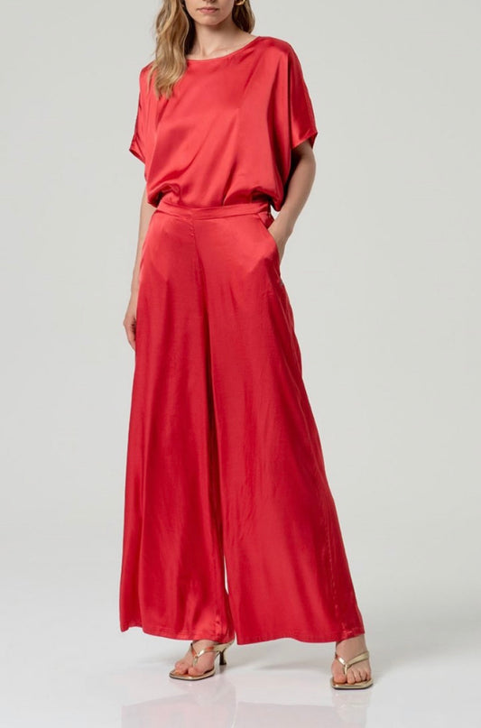 Pantaloni larghi Rosso Surkana