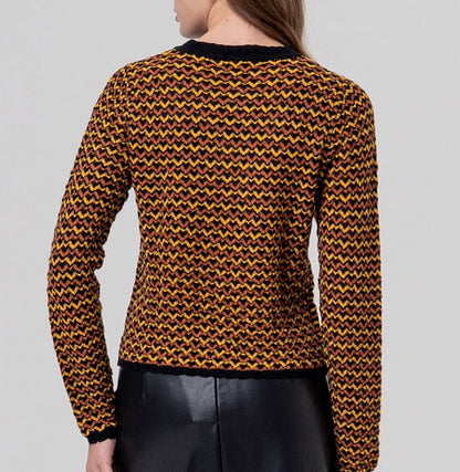 Maglione girocollo a zig zag Surkana