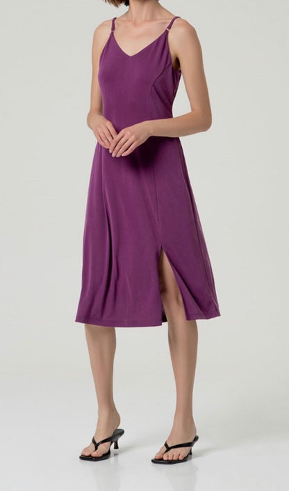 Vestito a spalline con spacco Surkana