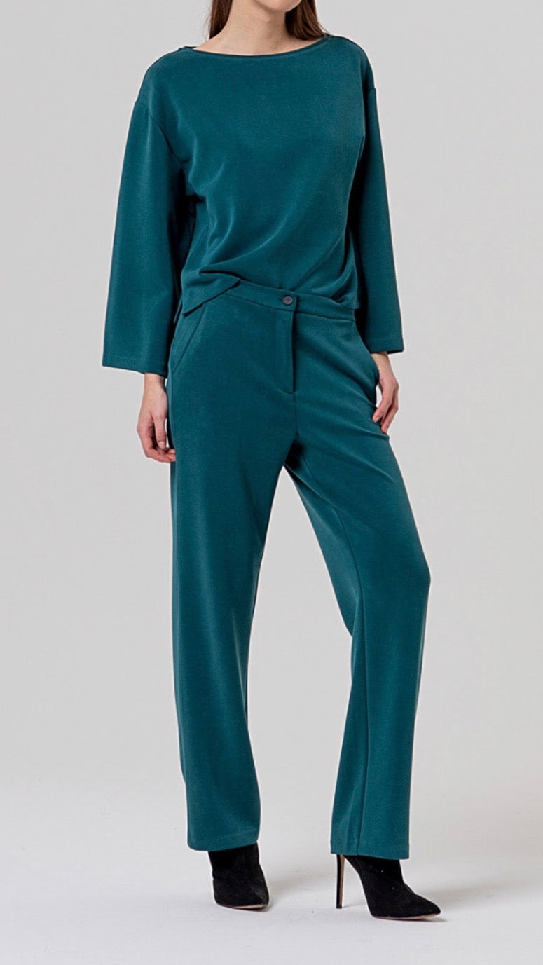 Pantalone dritto in maglia di modal Surkana