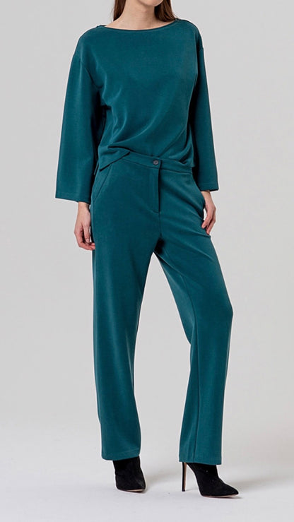 Pantalone dritto in maglia di modal Surkana