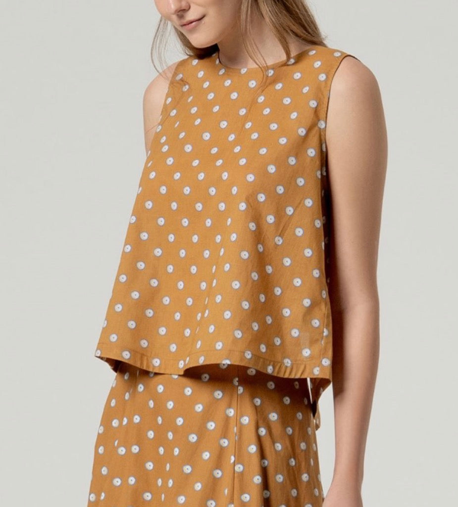 Top senza maniche con scollo rotondo Surkana