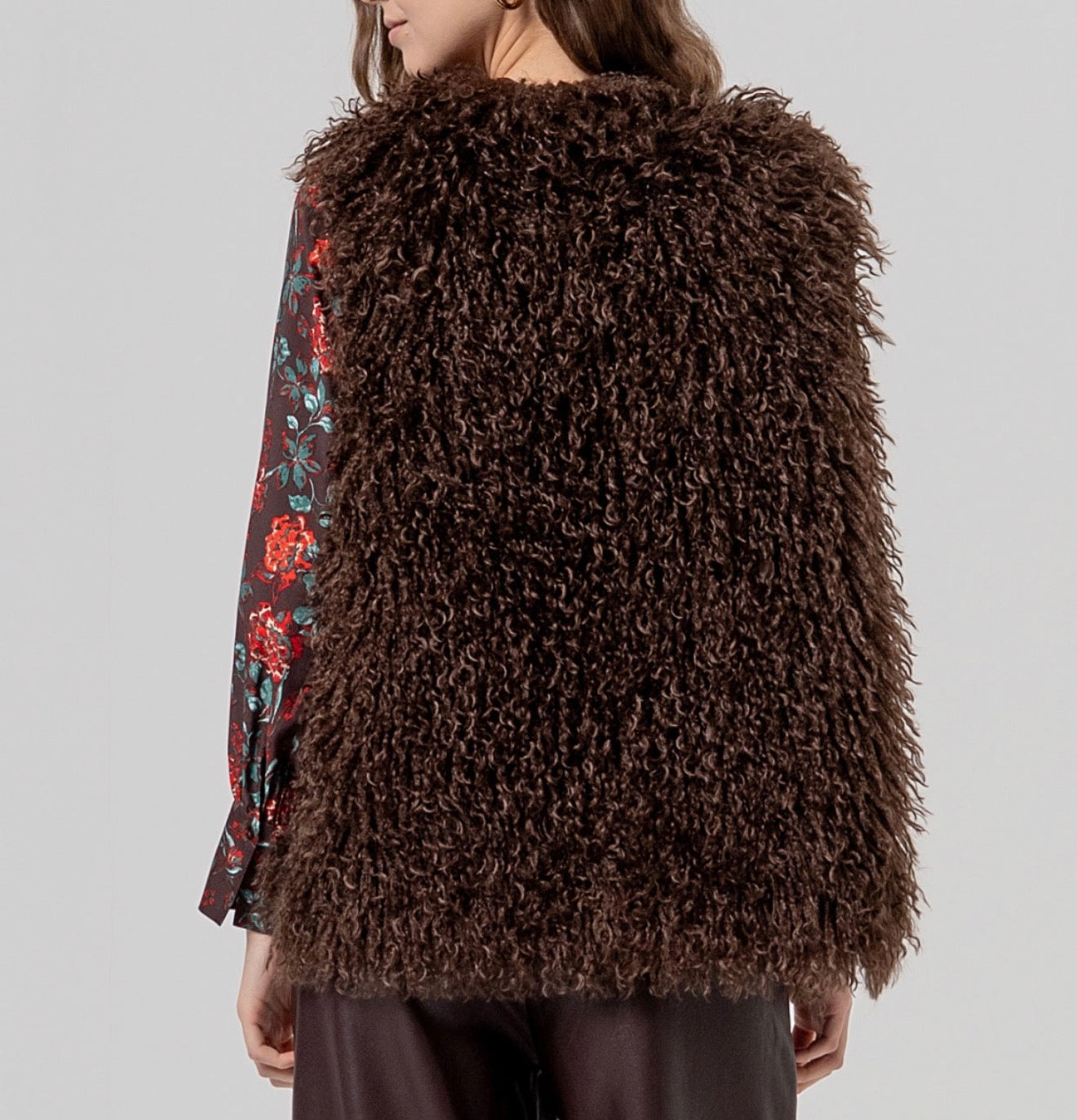 Gilet in pelliccia a pelo lungo Surkana