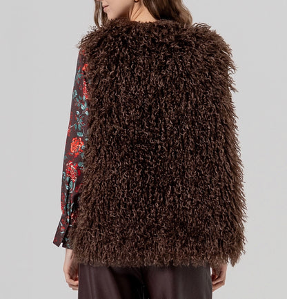 Gilet in pelliccia a pelo lungo Surkana