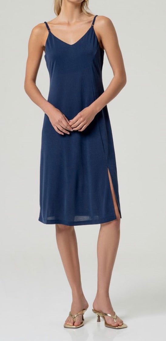 Vestito a spalline con spacco Surkana