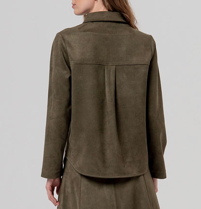 Camicia effetto camoscio Surkana
