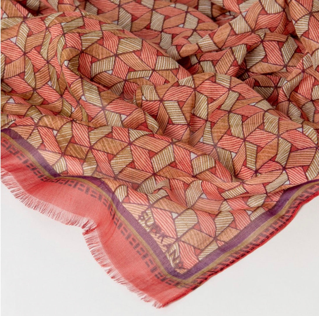 Foulard rettangolare stampato Surkana