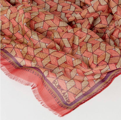 Foulard rettangolare stampato Surkana