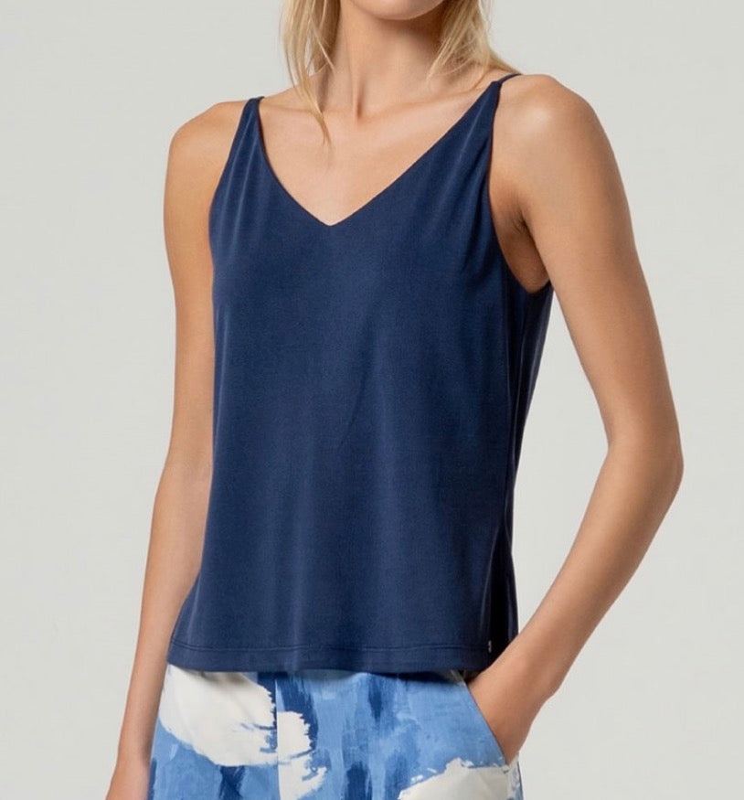 Top a spalline con scollo a V