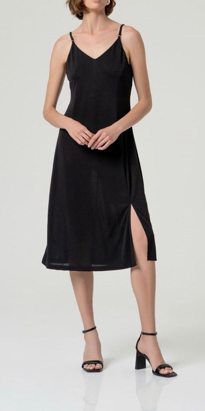 Vestito a spalline con spacco Surkana