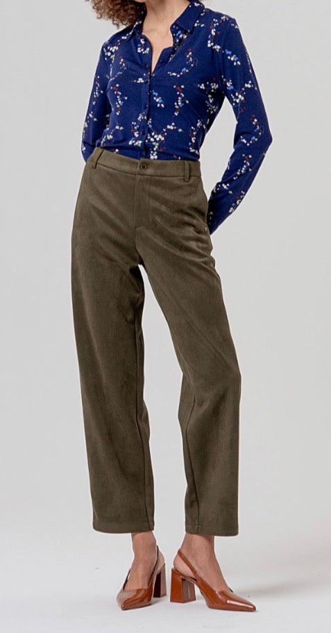 Pantaloni chino effetto camoscio Surkana