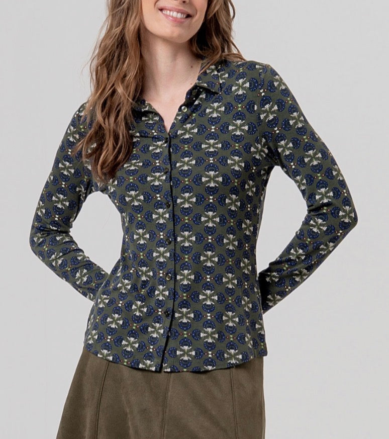 Camicia a maniche lunghe stampata Surkana