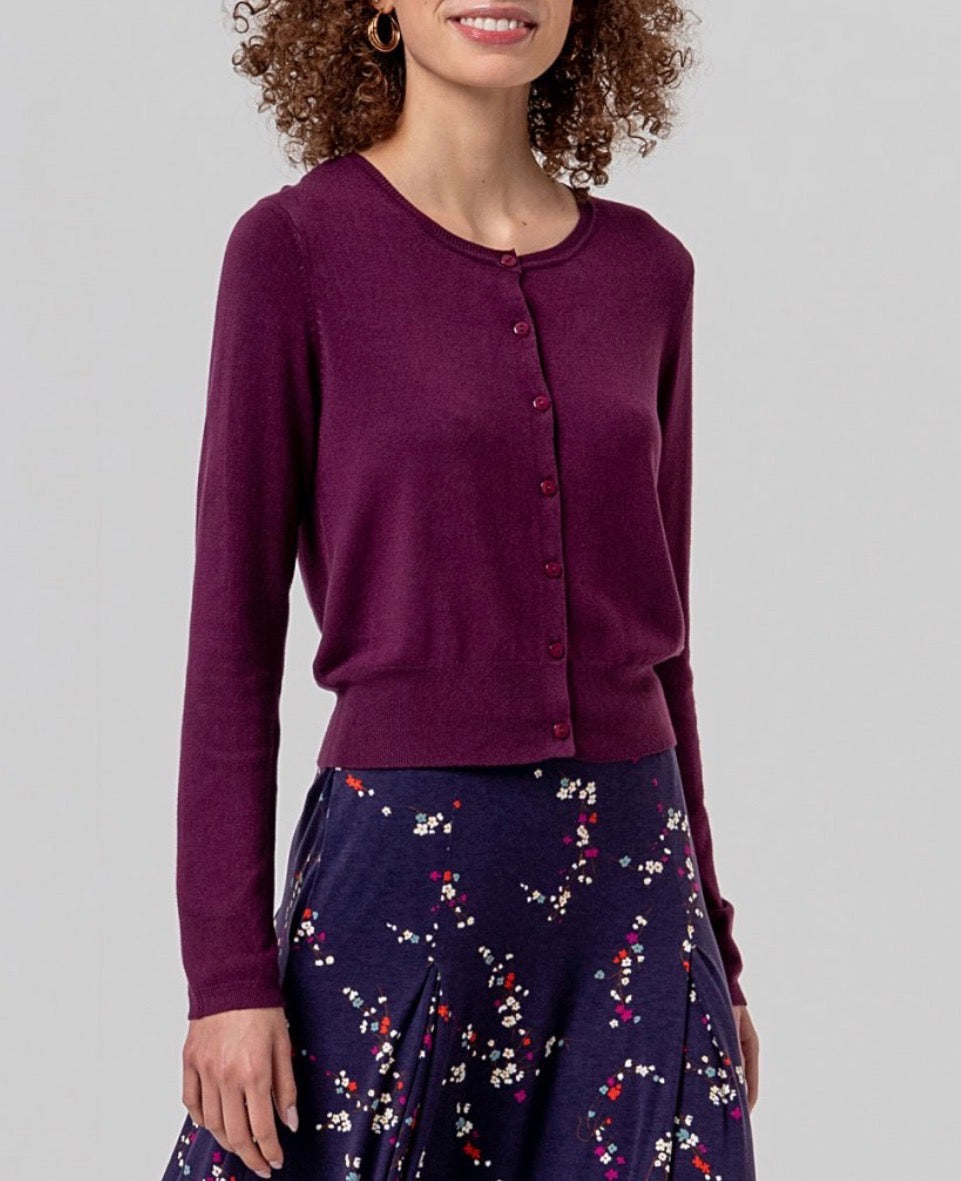 Cardigan in maglia con collo tondo Surkana